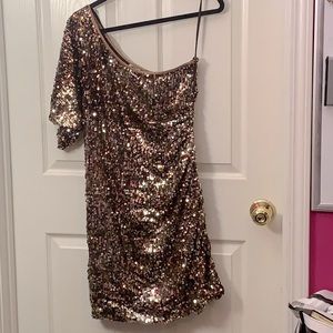 Gold Sequin Dress